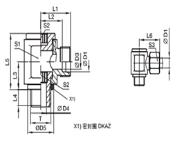 DSVW-M 低壓鉸接式接頭-公制螺紋金屬密封、PARKER卡套接頭、parker球閥