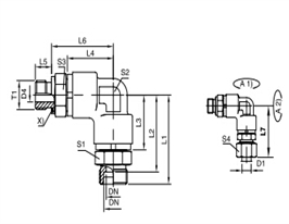 DG 208-R 90°滾珠軸承雙旋轉(zhuǎn)接頭、PARKER接頭、PARKER卡套接頭