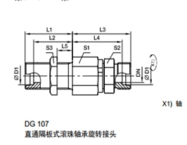 DG 隔板式滾珠軸承旋轉接頭、parker球閥、PARKER卡套接頭