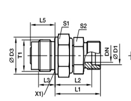 DVGE-M 端直通滑動軸承旋轉(zhuǎn)接頭、PARKER卡套接頭parker球閥