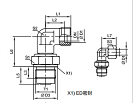 DVWE-R 90°滑動軸承旋轉(zhuǎn)接頭、PARKER接頭、PARKER卡套接頭