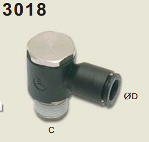 legris樂(lè)可利絞接式接頭， BSPT(即PT斜螺紋)3108