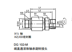 DG-M 公制外螺紋滾珠軸承旋轉(zhuǎn)接頭、parker球閥、PARKER接頭