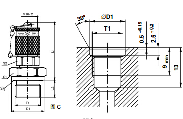 測(cè)壓接頭 EMA3 外螺紋測(cè)試點(diǎn)接頭 - 連接螺紋M16x2、PARKER卡套接頭、PARKER接頭